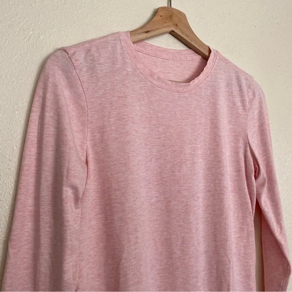 Lululemon Love Long Sleeve in Heathered Pink Mist - Picture 3 of 4